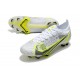 Nike Mercurial Vapor XIV Elite FG - Blanc Noir Argenté Jaune Fluo