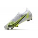 Nike Mercurial Vapor XIV Elite FG - Blanc Noir Argenté Jaune Fluo