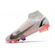 Chaussure Nike Mercurial Superfly 8 Elite FG Blanc Noir Carmin Rose