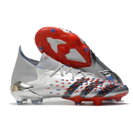 Nouvelles adidas Predator Freak.1 FG Argent Métallique Noir Foncé Equipe Bleu