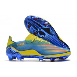 Crampons adidas X Ghosted.1 FG X-Men Cyclops - Bleu Rouge Vif Jaune