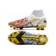 Chaussure Nike Mercurial Superfly 8 Elite FG Blanc Rouge Or Bleu