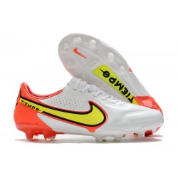 Nike Tiempo Legend IX Elite FG Nouvelle Blanc Volt Carmin