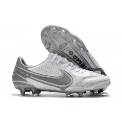 Nike Tiempo Legend IX Elite FG Nouvelle Blanc Gris