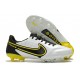 Nike Tiempo Legend IX Elite FG Blanc Gris Foncé Noir Jaune Strike