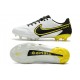 Nike Tiempo Legend IX Elite FG Blanc Gris Foncé Noir Jaune Strike