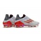 adidas X Speedflow+ FG Nouveaux Blanc Acier Métallique Rouge Solaire