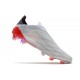 adidas X Speedflow+ FG Nouveaux Blanc Acier Métallique Rouge Solaire