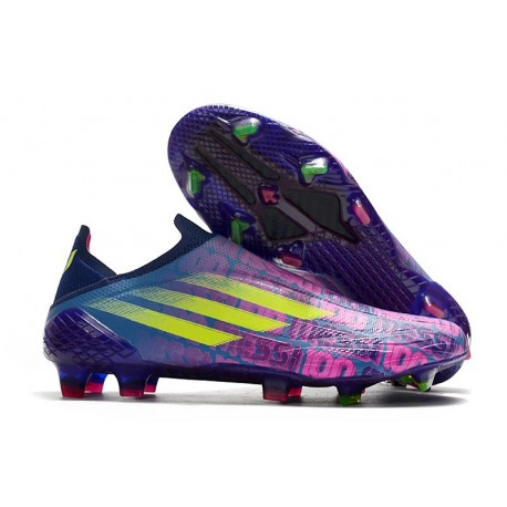 adidas X Speedflow+ FG Nouveaux Bleu Victoire Rose Choc Jaune Solaire
