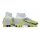 Nike Mercurial Superfly 8 Elite AG-PRO Blanc Noir Métallique Argent Vol