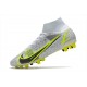 Nike Mercurial Superfly 8 Elite AG-PRO Blanc Noir Métallique Argent Vol