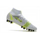 Nike Mercurial Superfly 8 Elite AG-PRO Blanc Noir Métallique Argent Vol