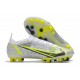 Nike Mercurial Vapor XIV Elite AG Blanc Noir Métallique Argent Volt