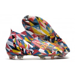 Crampons de Foot adidas Predator Edge+ FG Bleu Equipe Jaune Rouge Solaire