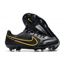 Nike Tiempo Legend IX Elite FG Nouvelle Noir Gris Foncé Métallique Anthracite
