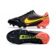 Nike Tiempo Legend IX Elite FG Nouvelle Noir Jaune Rouge
