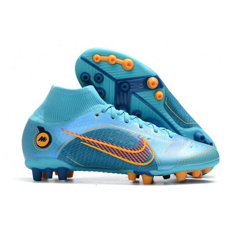 Nike Mercurial Superfly 8 Elite AG-PRO Bleu Chlorine Orange Marina