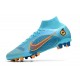 Nike Mercurial Superfly 8 Elite AG-PRO Bleu Chlorine Orange Marina