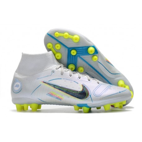Nike Mercurial Superfly 8 Elite AG-PRO Ballon Gris Bleu Foncé