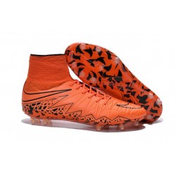 Meilleur Crampons Nike Hypervenom Phantom II FG Terrains Secs Orange Noir