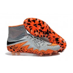 Meilleur Crampons Nike Hypervenom Phantom II FG Terrains Secs Gris Orange Noir