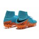 Meilleur Crampons Nike Hypervenom Phantom II FG Terrains Secs Bleu Orange Noir