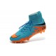 Meilleur Crampons Nike Hypervenom Phantom II FG Terrains Secs Bleu Orange Noir