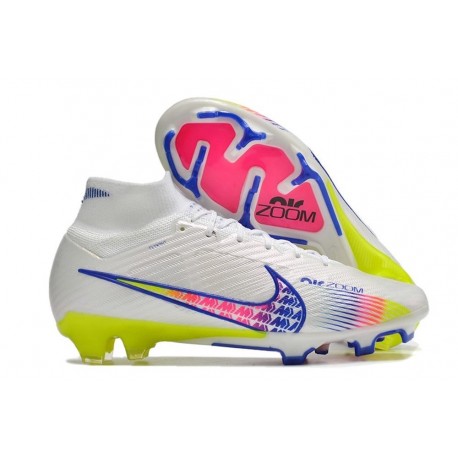 Nike Zoom Mercurial Superfly Elite IX FG Blanc Bleu Volt