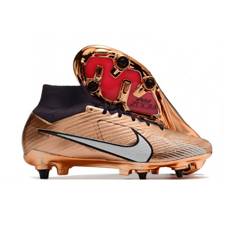 Nike Zoom Mercurial Superfly IXElite SG Mbappe Cuivre Métallique