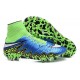 Meilleur Crampons Nike Hypervenom Phantom II FG Terrains Secs Bleu Vert Noir