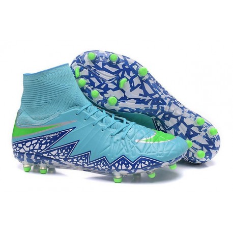 Chaussures de Football Nouvelle Nike Hypervenom Phantom II FG Bleu Violet Vert