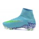 Chaussures de Football Nouvelle Nike Hypervenom Phantom II FG Bleu Violet Vert