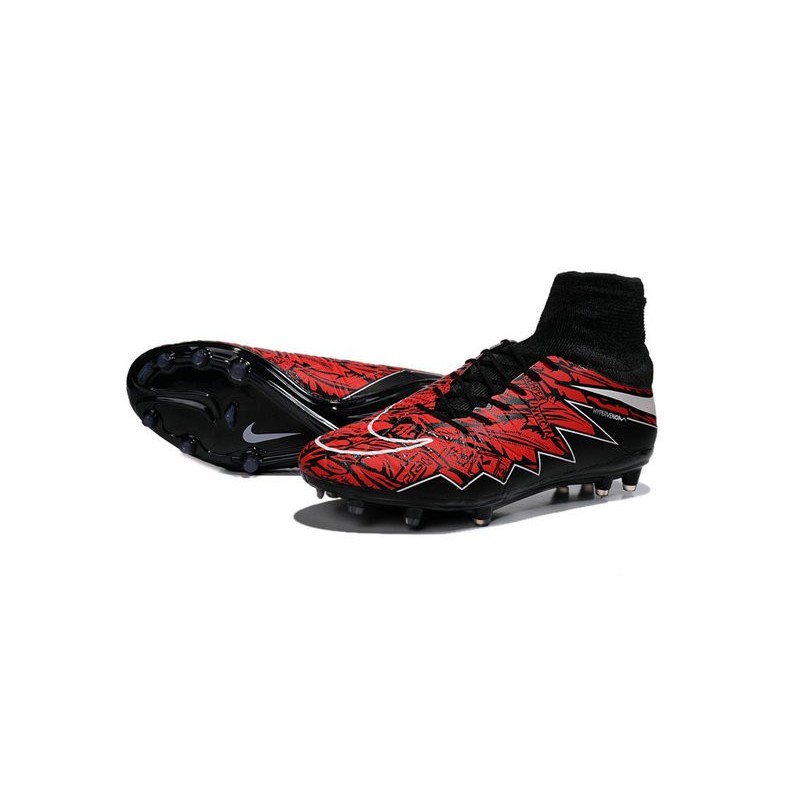 Chaussures Robert Lewandowski Nike Hypervenom Phantom II FG Rouge Noir