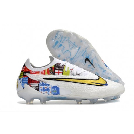 Crampons Nike Phantom GX Elite FG Blanc Or