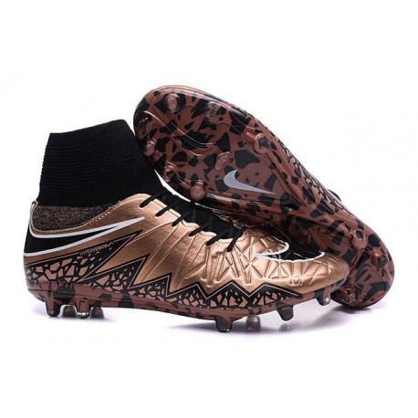 Meilleur Crampons Nike Hypervenom Phantom II FG Terrains Secs Bronze Noir