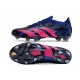 Crampon adidas Predator Accuracy.1 L FG PP Bleu Lucide Magenta Réel Equipe Noir Foncé