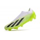 Crampons adidas X Crazyfast.1 FG Laceless Crazyrush - Blanc Noir Lucid Lemon