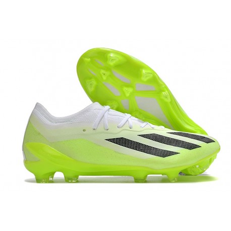 Chaussures adidas X Crazyfast Messi.1 FG Crazyrush - Blanc Noir Lucid Lemon