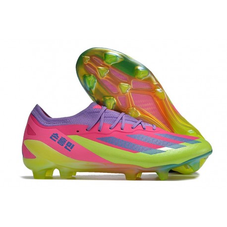 Chaussures adidas X Crazyfast Messi.1 FG Korean Nights Son - Lucid Lemon Bleu Rose