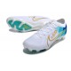 Nike Air Zoom Mercurial Vapor 15 Elite FG Blanc Bleu Or