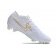 Nike Air Zoom Mercurial Vapor 15 Elite FG Blanc Bleu Or