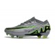 Nike Air Zoom Mercurial Vapor 15 Elite FG Gris Noir Vert
