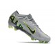 Nike Air Zoom Mercurial Vapor 15 Elite FG Gris Noir Vert