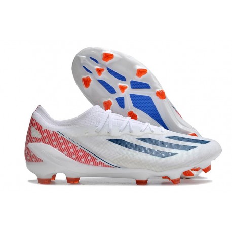 Chaussures adidas X Crazyfast Messi.1 FG Blanc Bleu Rouge