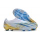 Crampons adidas X Crazyfast.1 FG Laceless Blanc Bleu Or