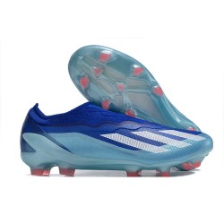 Crampons adidas X Crazyfast.1 FG Laceless Royal Vif Blanc Rouge Solaire