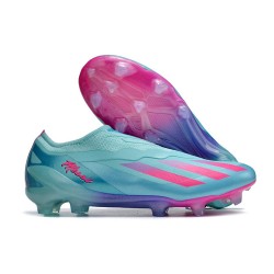 Crampons adidas X Crazyfast.1 FG Laceless Messi X Miami Turquoise Rose