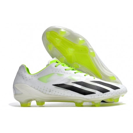 Crampons adidas X Crazyfast + FG Blanc Noir Citron Lucide