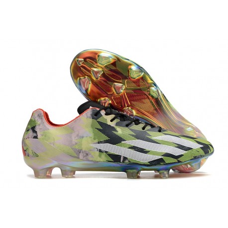 Crampons adidas X Crazyfast + FG Citron Lucide Blanc Rouge