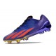 Crampons adidas X Crazyfast + FG Violet Rouge Bleu